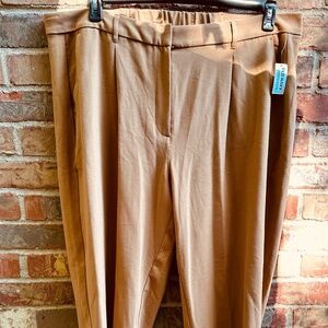NWT Old Navy Taylor Trousers -  Camel- Wide Leg- Size XXL - Camel